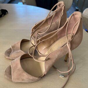 Lord & Taylor 424 Fifth Suede Beige Heels (9 US)
